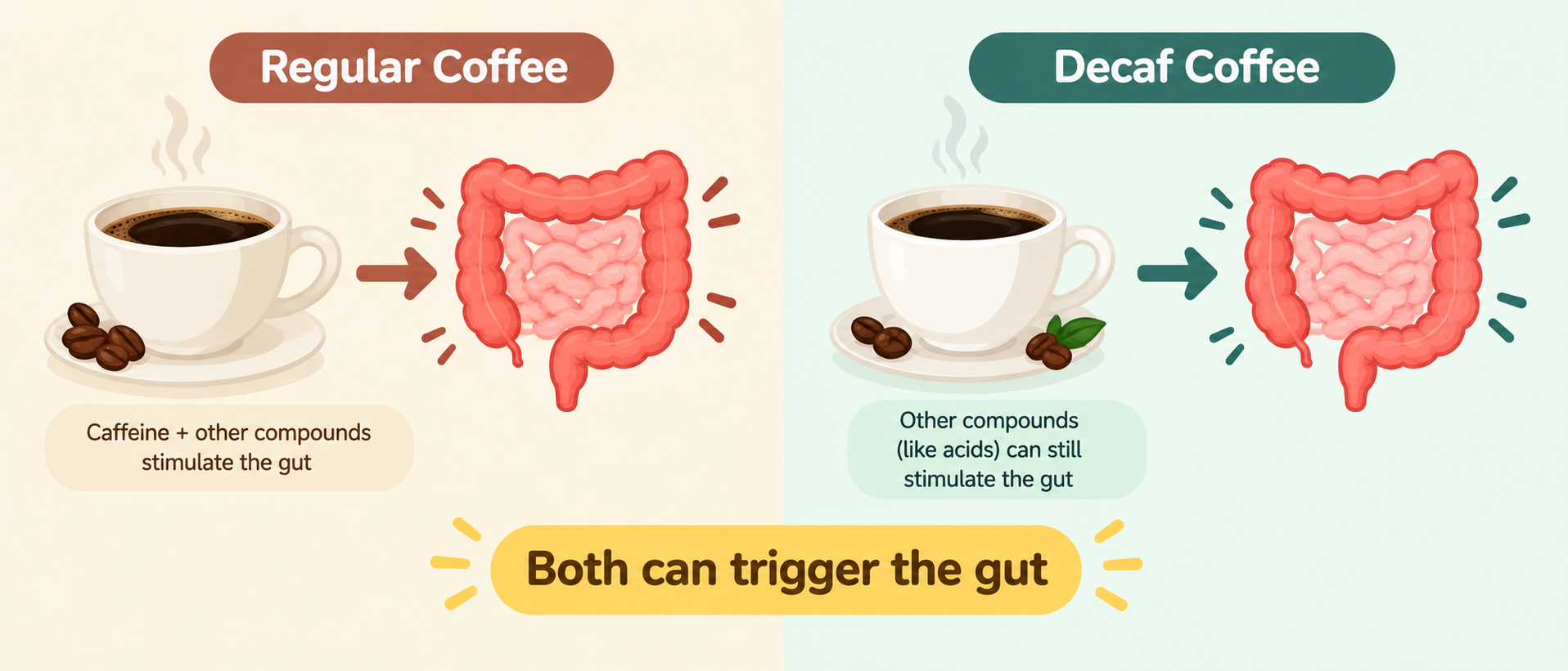 Comparison of Regular vs Decaf Coffee on Colon Motility